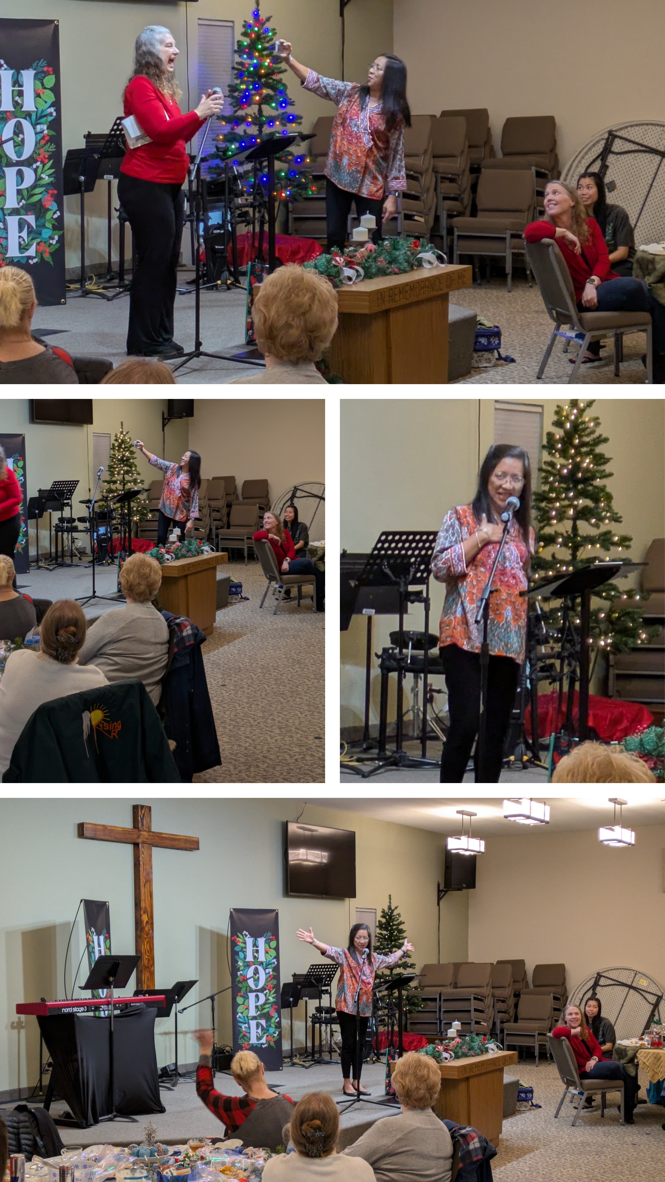 Chelly speaking for the ladies at Malone Assembly of God.