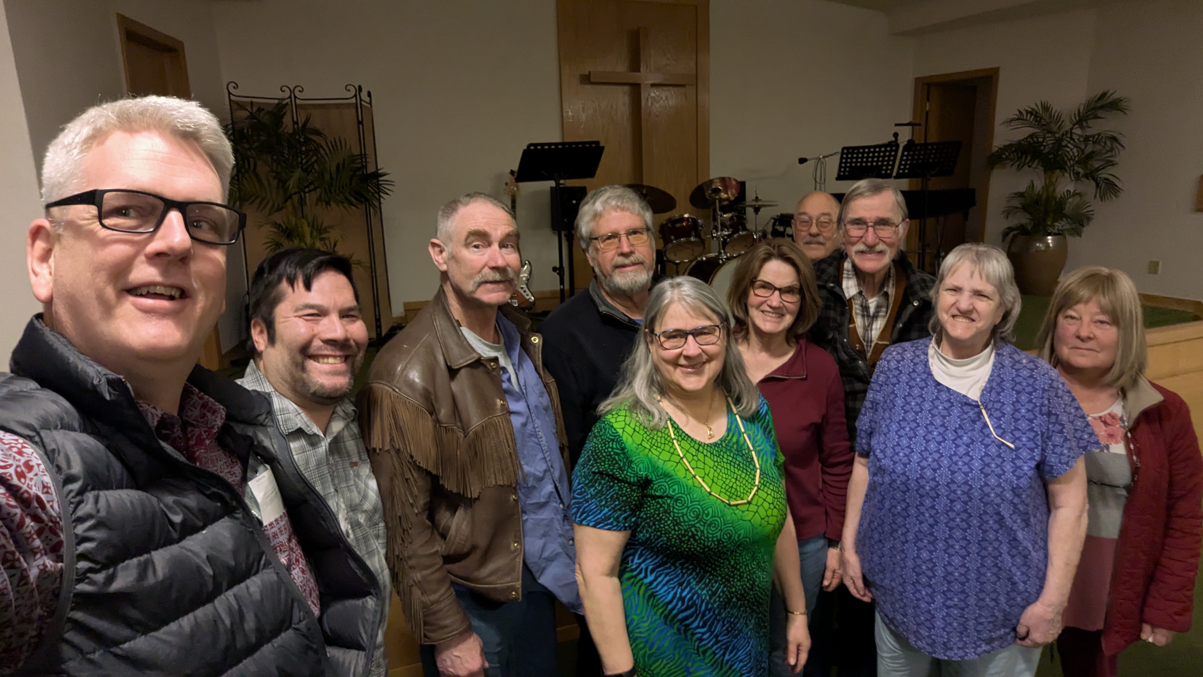 The very hospitable Pastor Michael Mele and Hartline Assembly congregation members after worship and prayer night.
