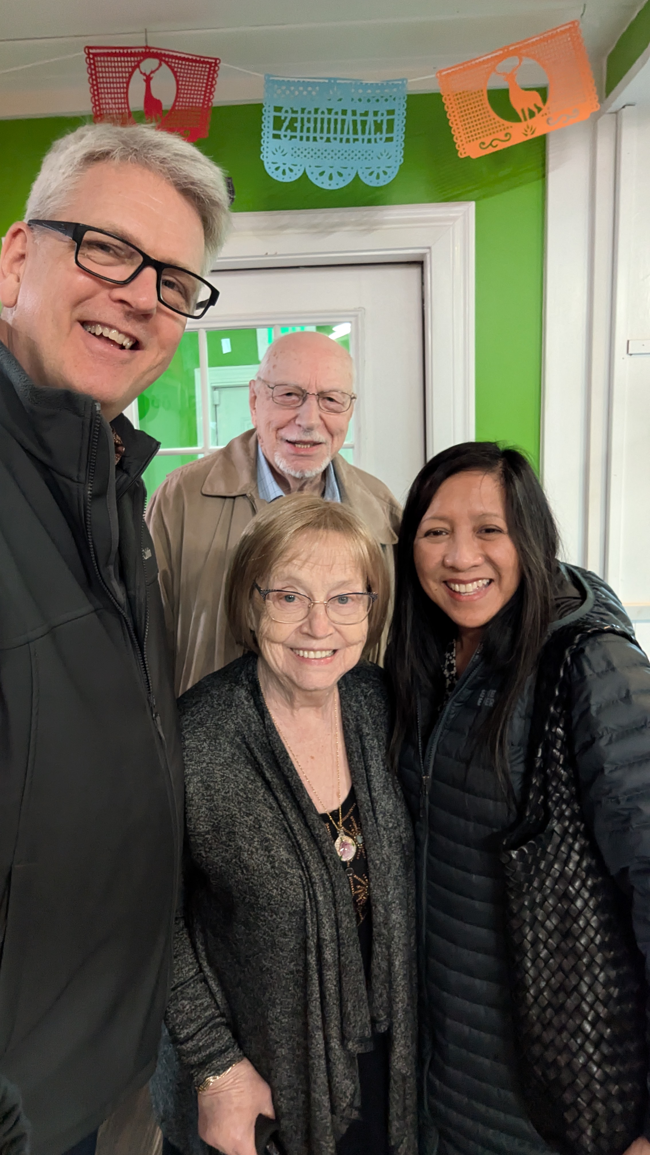 With Leland & Dora Rilea for lunch after church in Anacortes.